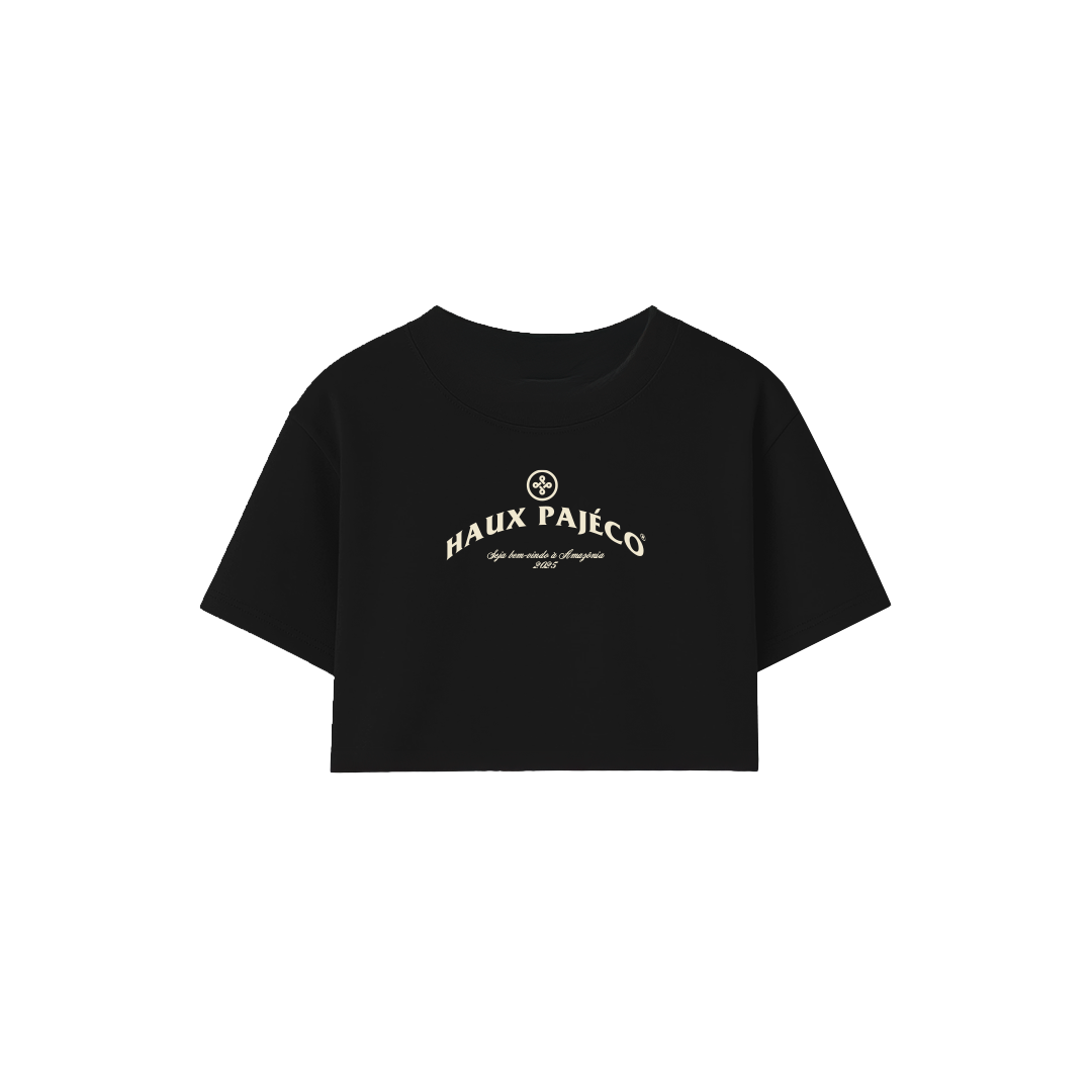 Camiseta Cropped preta HAUX PAJÉCO