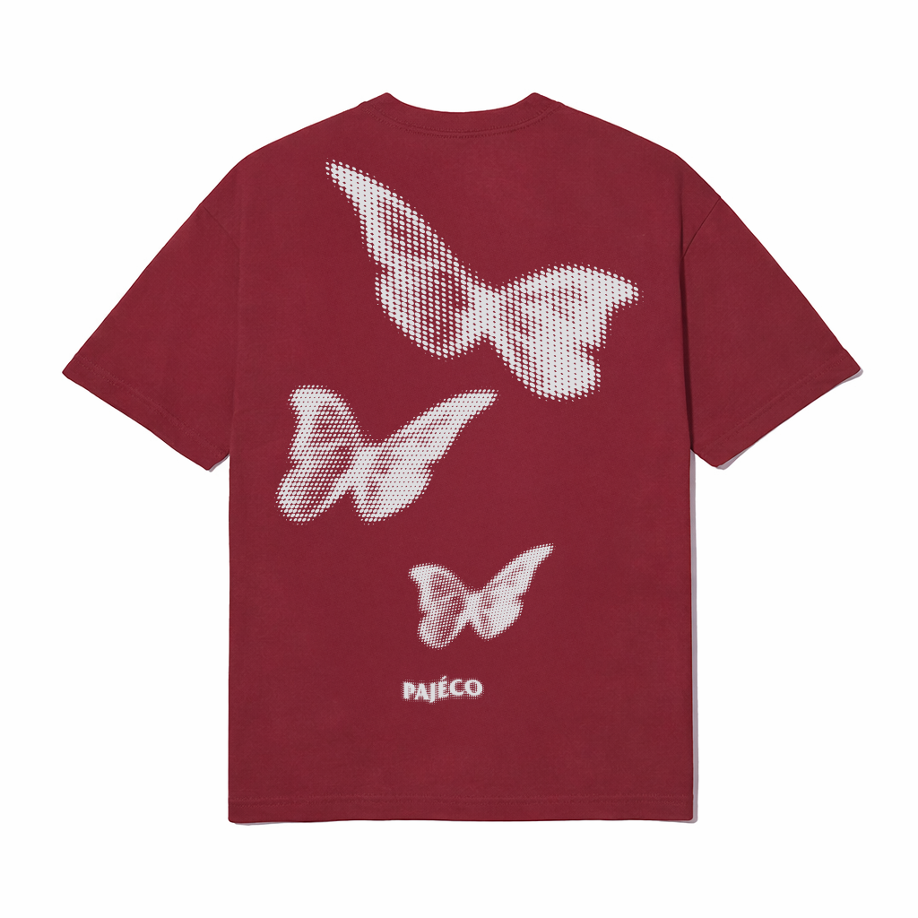 Camiseta PAJÉCO borboleta Bordo